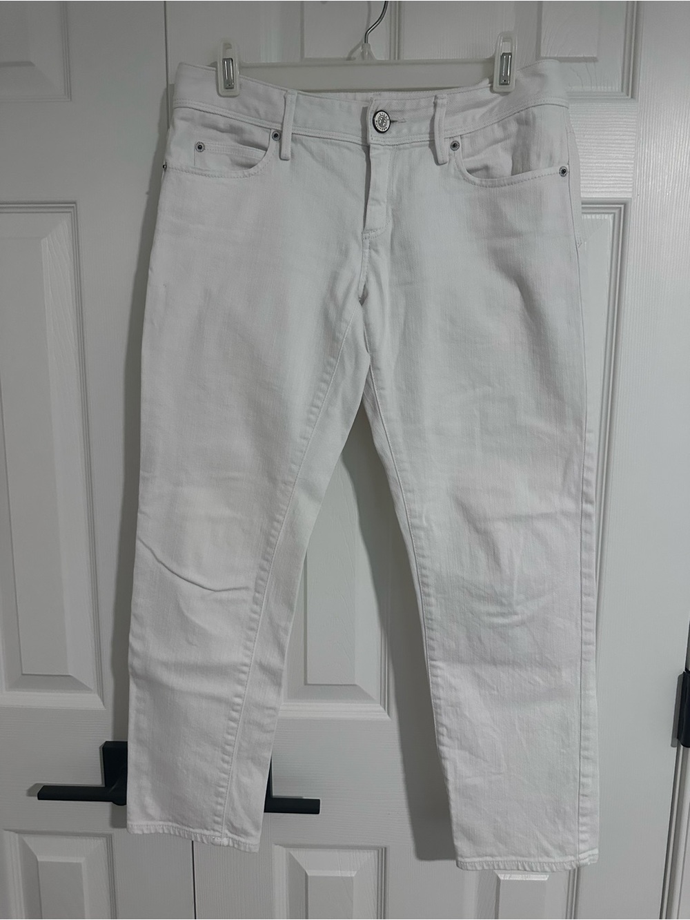 Lilly Pulitzer Women's White Straight Crop Jeans